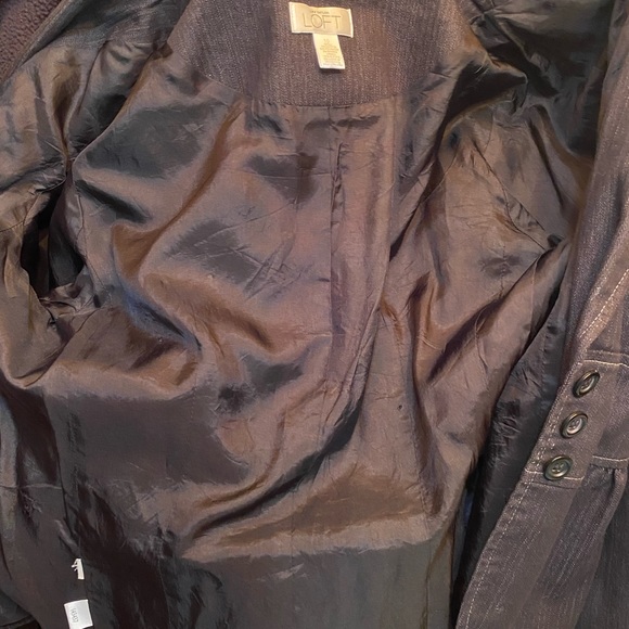 Ann Taylor Loft Black Jean Button Blazer - Picture 14 of 16